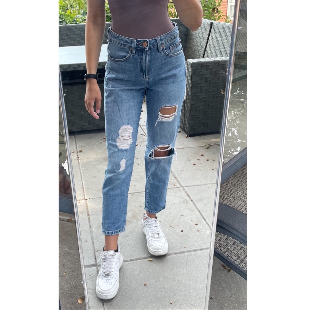 Garage Ripped Mom Jeans